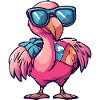 Flamingo Comic Cool Sommer