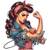 Strength Strong Woman Rockabilly Gift