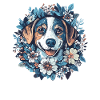 Flower Dog with Smile