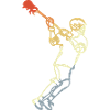 Lacrosse Player Retro