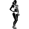 Athlète féminine - Autocollant sportif