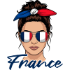 Fille Française Femme Drapeau France
