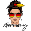 German Girl Woman Flag Germany