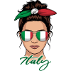 Italian Girl Woman Flag Italy