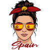 Spanish Girl Woman Flag Spain