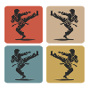 Karate Silhouette – Retro Style
