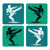 Karate Silhouette – Retro Style