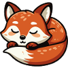 Cute sleeping fox, baby