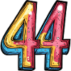 44 Zahl Comic