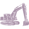 Bagger Silhouette Baugeräteführer Tiefbau