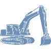 Bagger Silhouette Baugeräteführer Tiefbau