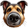 Hundekopf 8 Schäferhund