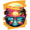 Sunglasses Summer Palm Trees