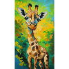 Giraffe Painting Painting Art comic