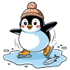 Skating Penguin
