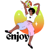 Joyful Disco Dancing Illustration