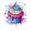 Bunter Cupcake Pop-Art