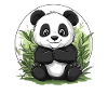 Panda im Bambuswald