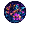 Glowing butterfly language
