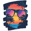Sunglasses Palm Trees Summer