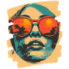 Sonnenbrille Sommer Palmen