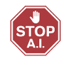 Stop AI sign against AI