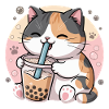 Cat Drink Bubble Tea