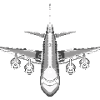 Flugzeug Pixel Kunst