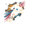 Eishockeyspieler Grafik