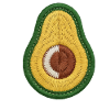 Beautiful embroidered avocado