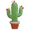 Pretty embroidered cactus