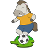 Pferd Fußballspieler Fußball