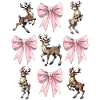 Coquette Bow Reindeer Christmas