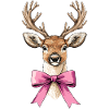 Coquette Bow Reindeer Christmas