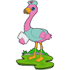 Infirmière flamant rose