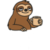Coffee Drinking Sloth Cartoon