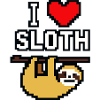 PixelArt I ❤️ Sloth