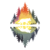 Mystic Wolf In Sunset Reflection