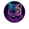 Neon Tiger Gaze