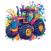 Bunter Traktor Splash