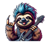 Sloth Rock and Roll Guitarist
