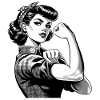 Strong Confident Woman Rockabilly Gift