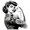Strength Strong Woman Rockabilly Gift