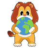 Lion Earth Globe
