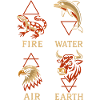 Alchemical Animal Symbols | Four Elements Art