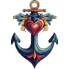 Anchor Symbol Heart