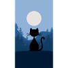 Cat in the moonlight