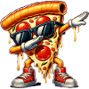 Cool Pizza Slice with Attitude