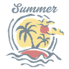 Tropical Summer Sunset Landscape