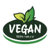 Vegan Nature Leaf Emblem